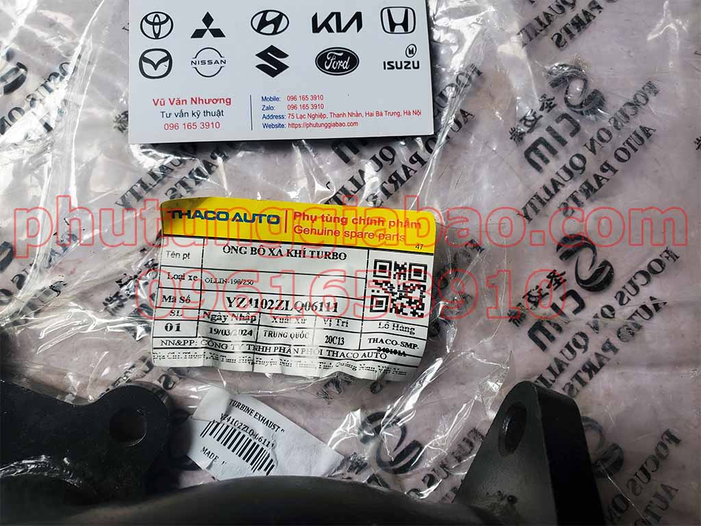 Ống bô xả khí FOTON OLIN 500B OLIN 700B YZ4102ZLQ06111